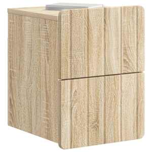 Nástěnný noční stolek 2 pcs Dub sonoma 33 x 34,5 x 43 cm - obrázek 3