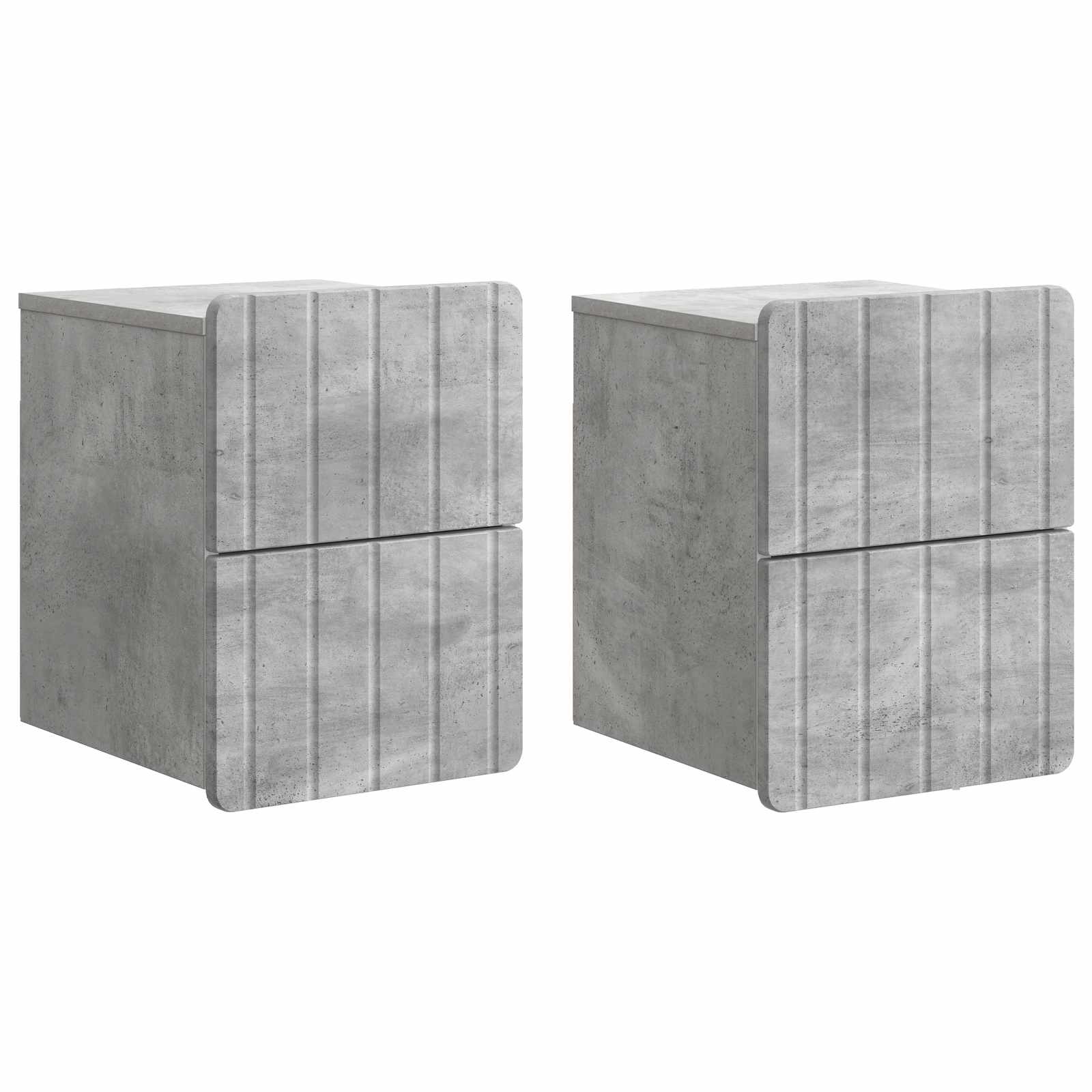 Seinale kinnitatav öötis 2 pcs Betoonhall 33 x 34,5 x 43 cm