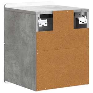 Nástěnný noční stolek 2 pcs Betonově šedá 33 x 34,5 x 43 cm - obrázek 9