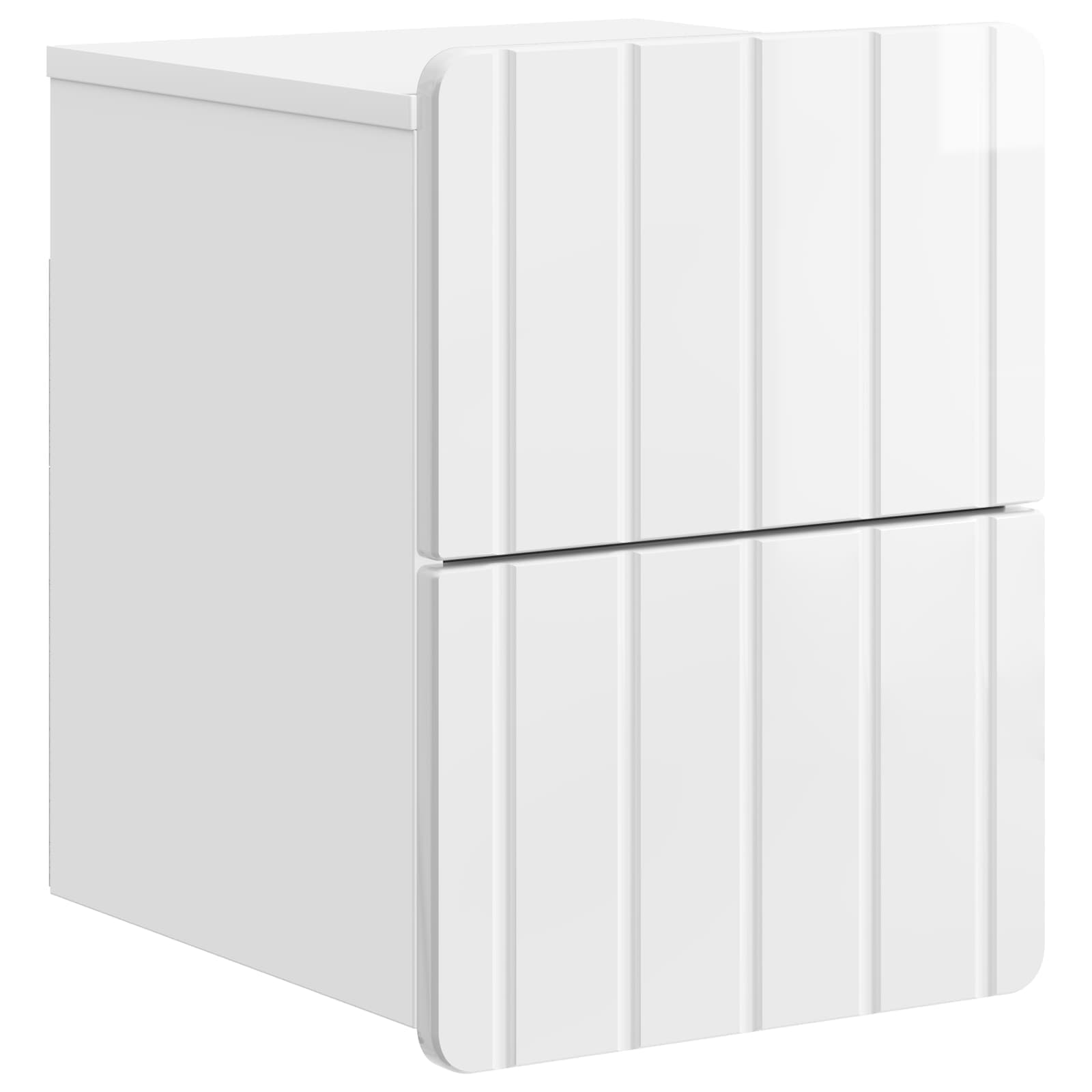 vidaXL Dulap de noapte suspendat Alb foarte lucios 33 x 34,5 x 43 cm