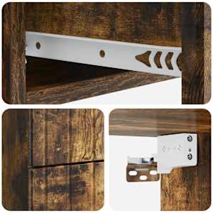 Nástěnný noční stolek 2 pcs Kouřový dub 33 x 34,5 x 43 cm - obrázek 10