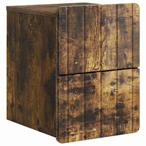 Nástěnný noční stolek 2 pcs Kouřový dub 33 x 34,5 x 43 cm - obrázek 5