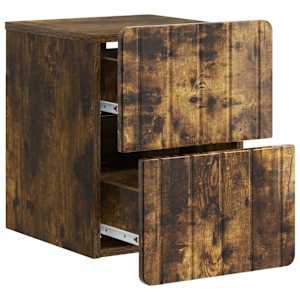 Nástěnný noční stolek 2 pcs Kouřový dub 33 x 34,5 x 43 cm - obrázek 6