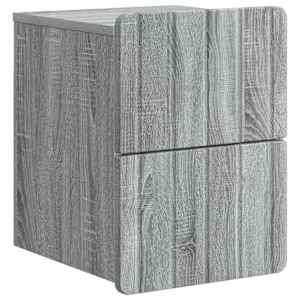 Nástěnný noční stolek 2 pcs Šedá sonoma 33 x 34,5 x 43 cm - obrázek 5