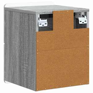 Nástěnný noční stolek 2 pcs Šedá sonoma 33 x 34,5 x 43 cm - obrázek 9