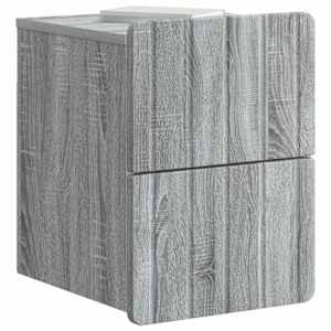 Nástěnný noční stolek 2 pcs Šedá sonoma 33 x 34,5 x 43 cm - obrázek 3