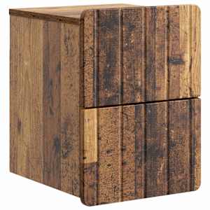 Nástěnný noční stolek 2 pcs Staré dřevo 33 x 34,5 x 43 cm - obrázek 5