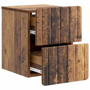 Nástěnný noční stolek 2 pcs Staré dřevo 33 x 34,5 x 43 cm - obrázek 6