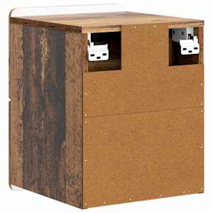 Nástěnný noční stolek 2 pcs Staré dřevo 33 x 34,5 x 43 cm - obrázek 9