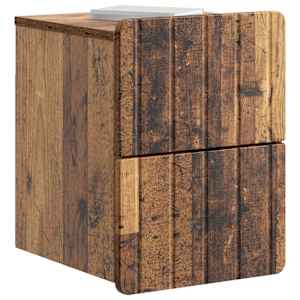 Nástěnný noční stolek 2 pcs Staré dřevo 33 x 34,5 x 43 cm - obrázek 3