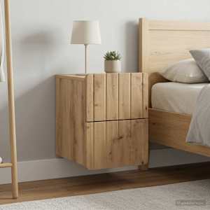 Stenski nočni omarici 2 kos Artisan hrast 33 x 34,5 x 43 cm