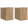 vidaXL Seinale kinnitatav &ouml;&ouml;tis 2 tk Artisan tamm 33 x 34,5 x 43 cm