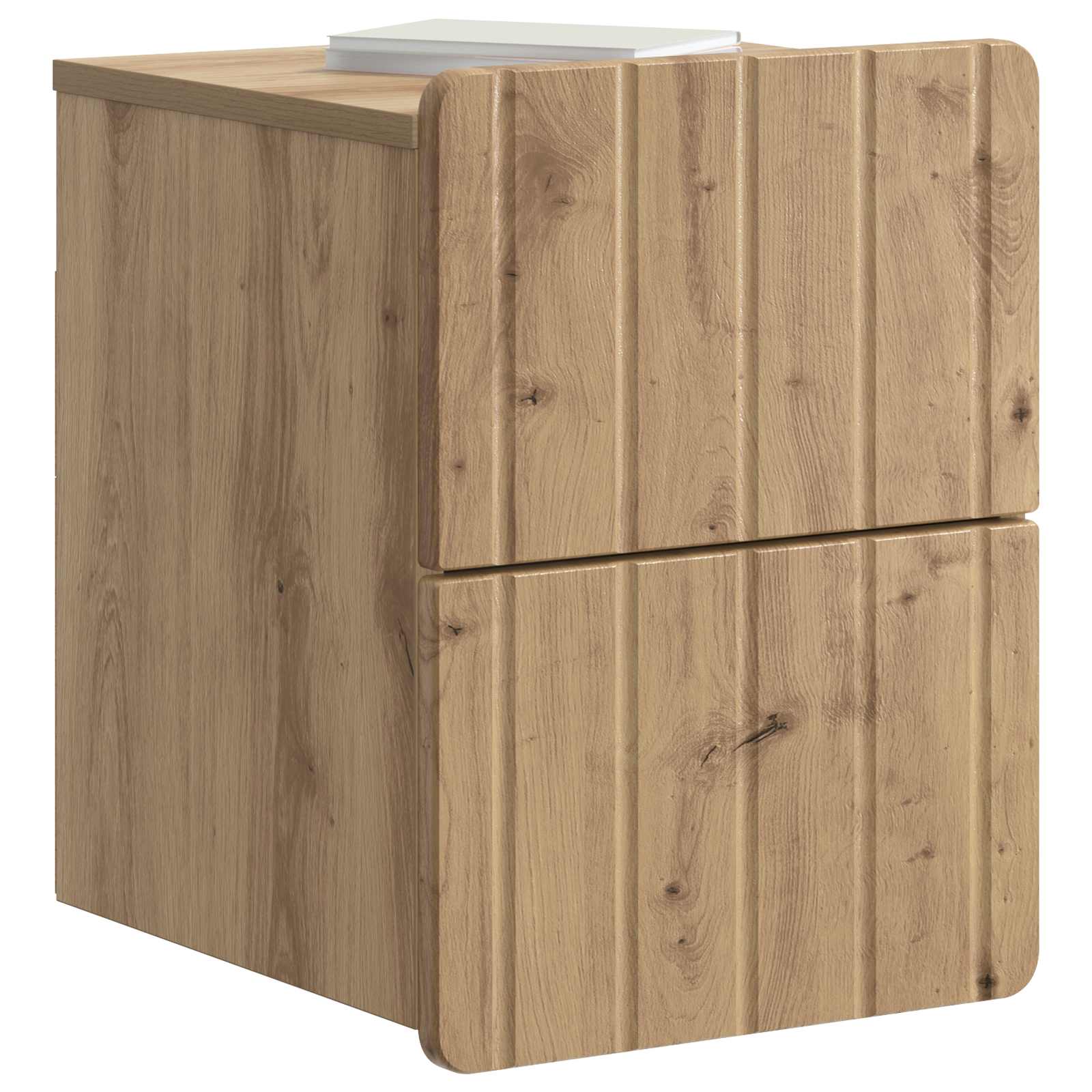 Seinälle Kiinnitettävä Yöpöytä 2 pcs Artisaanitammi