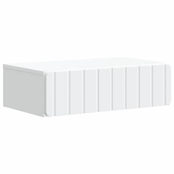 vidaXL Seinale kinnitatav k&uuml;lglaud Valge 59 x 34,5 x 17 cm Tehispuit