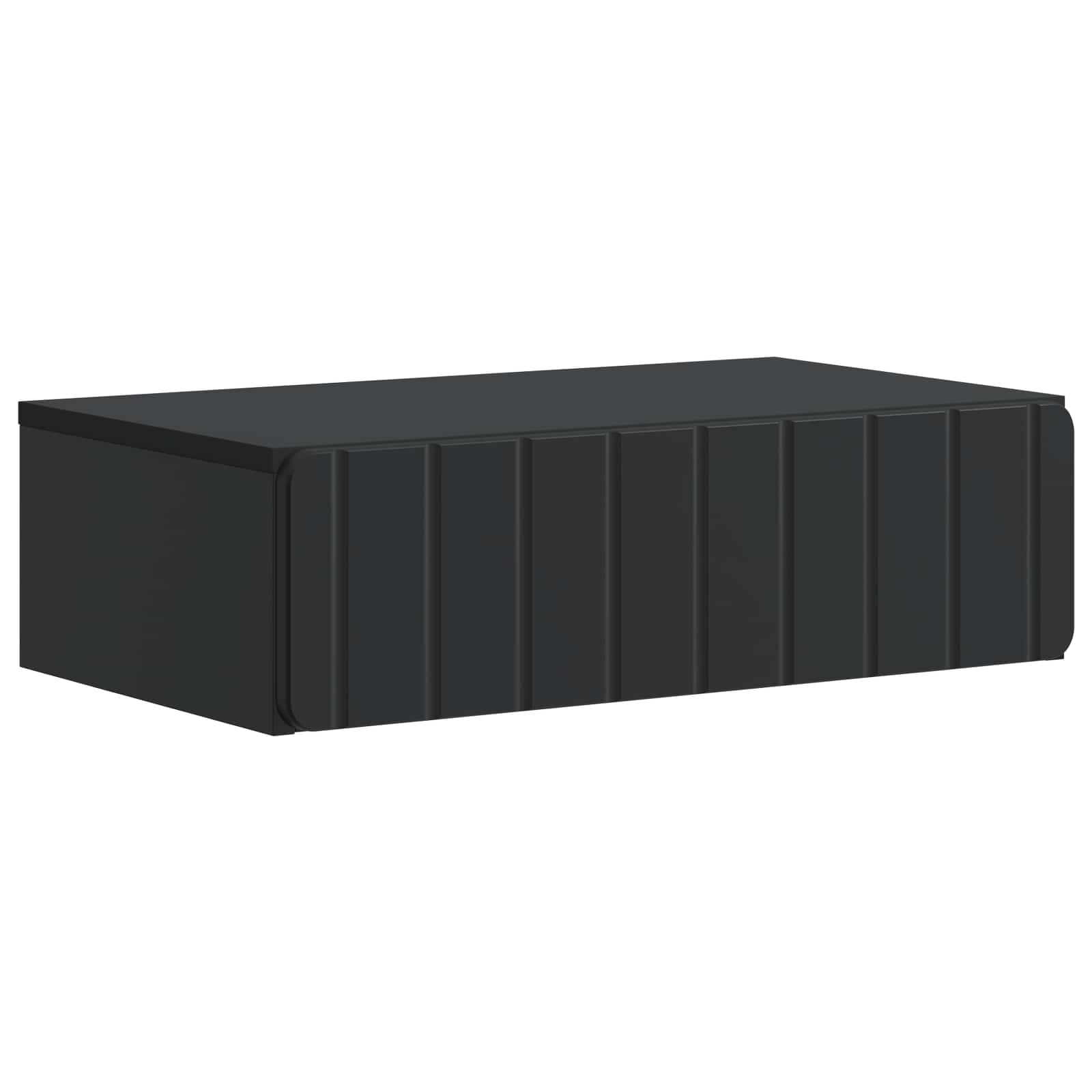vidaXL Masă laterală montată pe perete Negru 59 x 34,5 x 17 cm