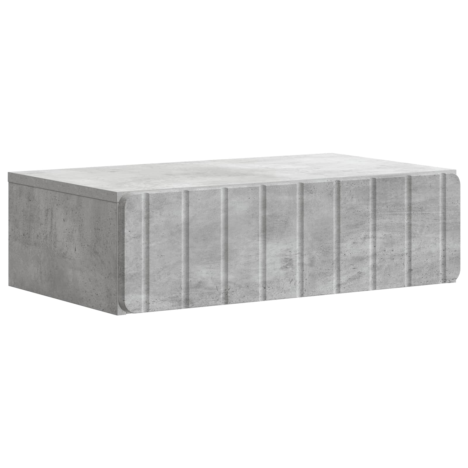 vidaXL Masă laterală montată pe perete Gri Beton 59 x 34,5 x 17 cm
