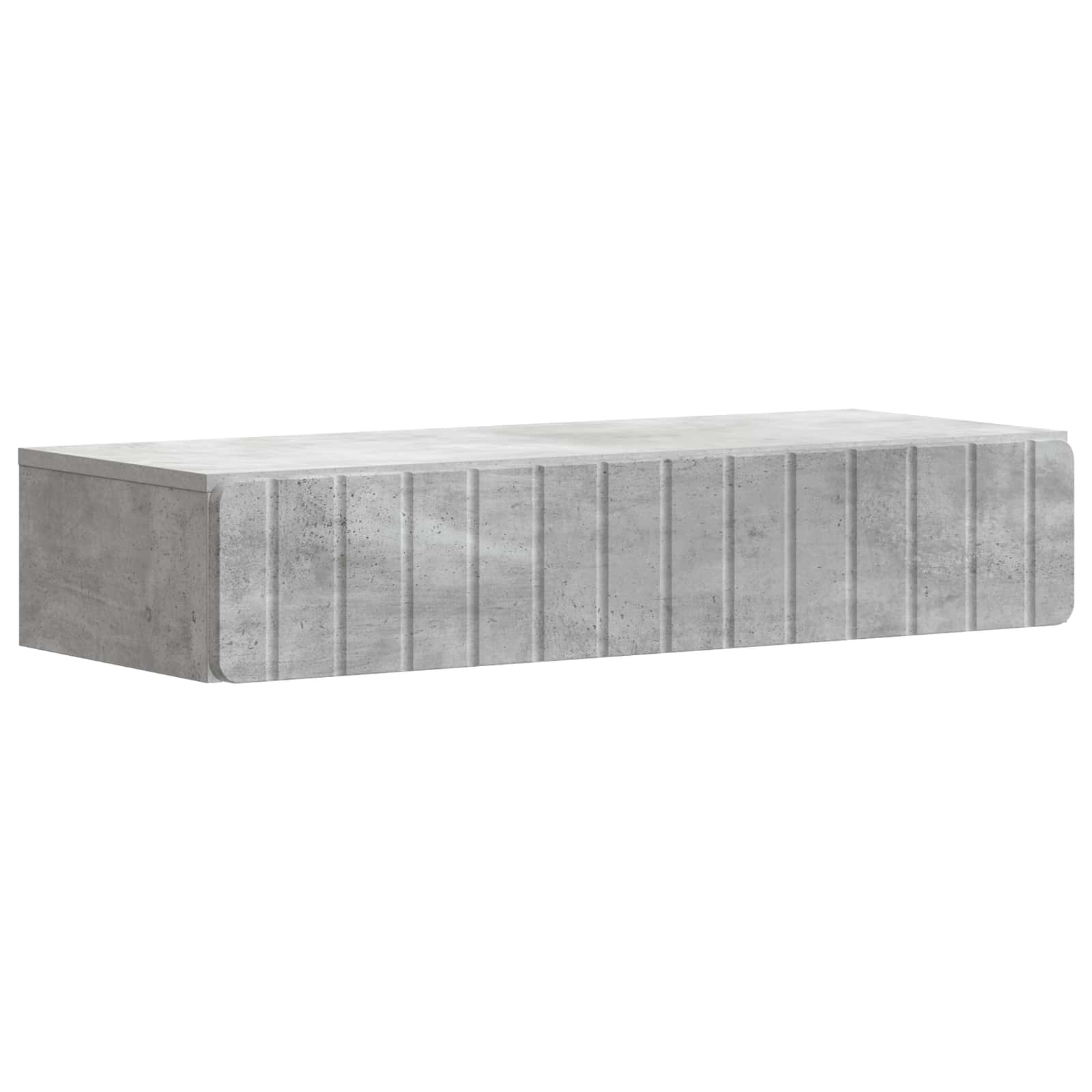 vidaXL Masă laterală montată pe perete Gri Beton 87,5 x 34,5 x 17 cm