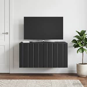 Nástěnná TV skříň 59,5 x 41 x 30 cm Černá Kompozitní dřevo - obrázek 1