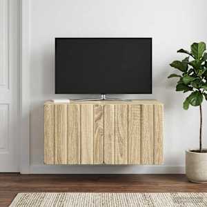 Nástěnná TV skříň 59,5 x 41 x 30 cm Dub sonoma Kompozitní dřevo - obrázek 1