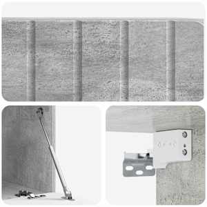 Nástěnná TV skříň 59,5 x 41 x 30 cm Betonově šedá - obrázek 9