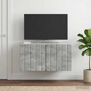 Nástěnná TV skříň 59,5 x 41 x 30 cm Betonově šedá - obrázek 1