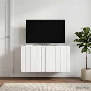 Nástěnná TV skříň 59,5 x 41 x 30 cm Bílá s vysokým leskem - obrázek 4