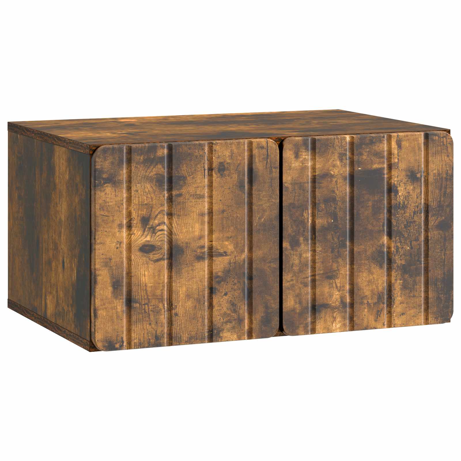 vidaXL Oglindă TV montată pe perete Stejar fumuriu 59,5 x 41 x 30 cm
