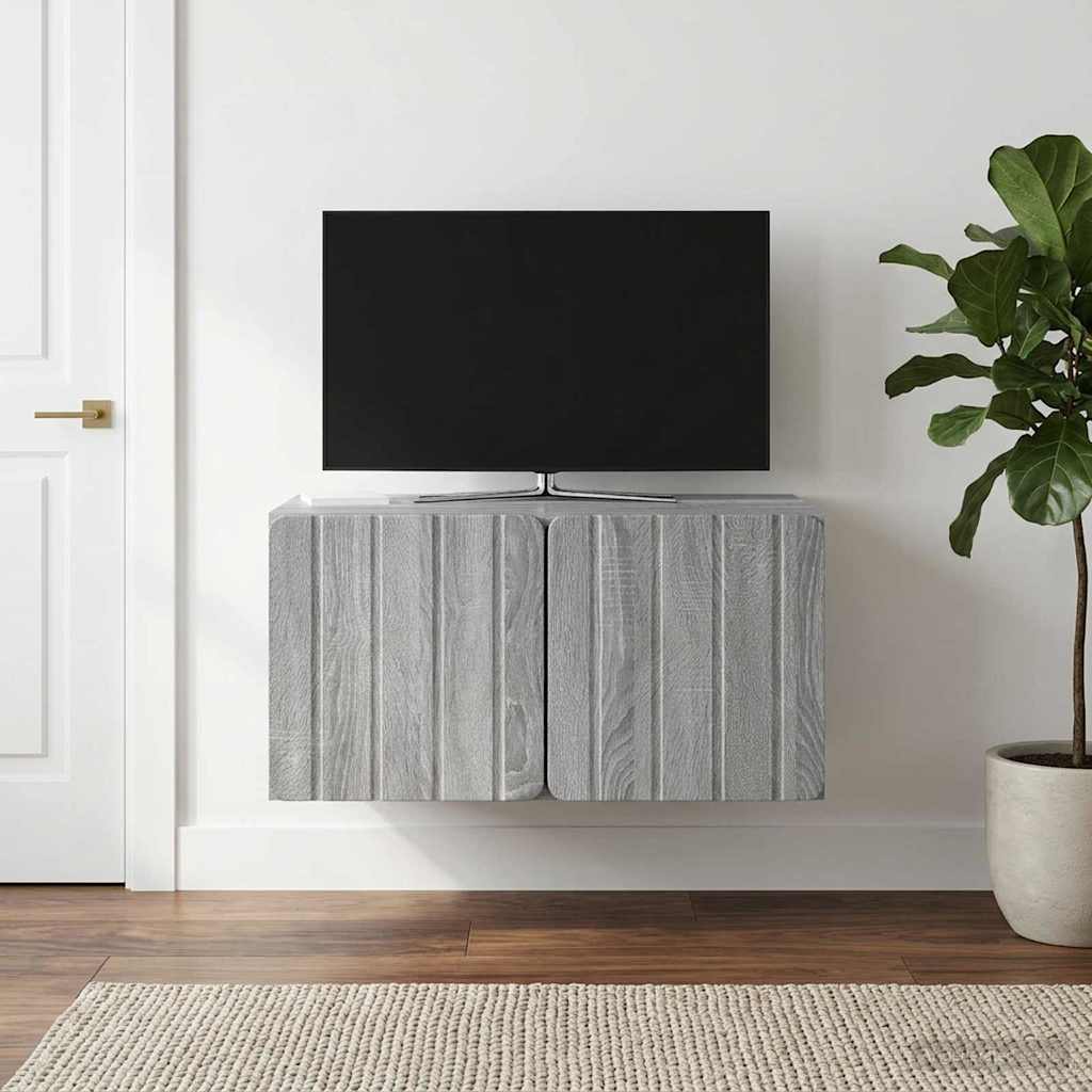 Seinälle asennettava TV-kaappi Harmaa sonoma 59,5 x 41 x 30 cm