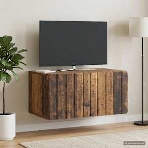 Nástěnná TV skříň 59,5 x 41 x 30 cm Staré dřevo - obrázek 1