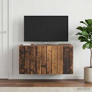 Nástěnná TV skříň 59,5 x 41 x 30 cm Staré dřevo - obrázek 4