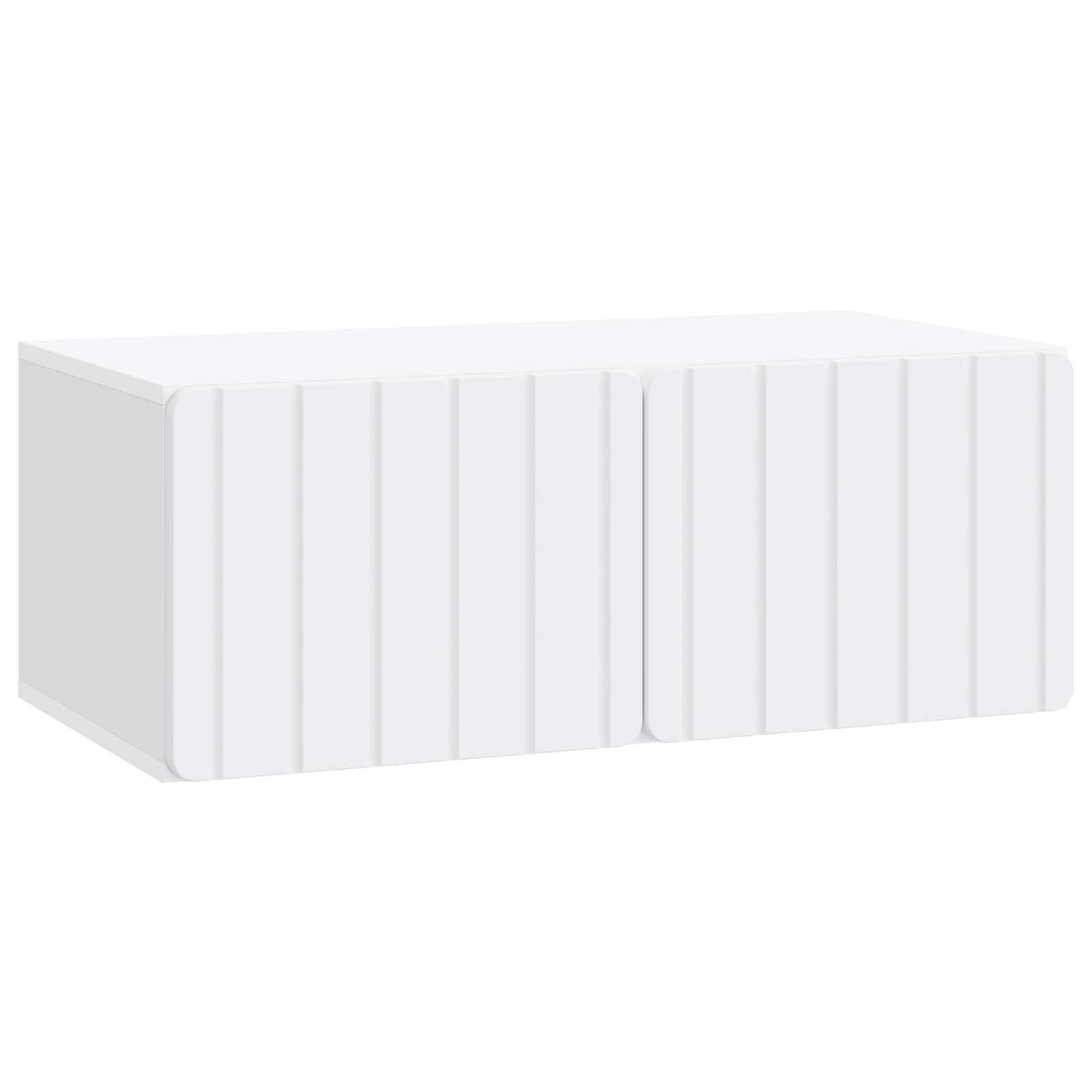 vidaXL Oglindă TV montată pe perete Pe perete Alb 78,5 x 41 x 30 cm