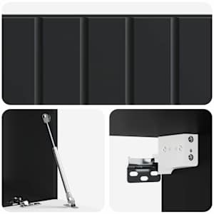 Nástěnná TV skříň 78,5 x 41 x 30 cm Černá Kompozitní dřevo - obrázek 9