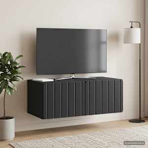 Nástěnná TV skříň 78,5 x 41 x 30 cm Černá Kompozitní dřevo - obrázek 4