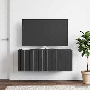 Nástěnná TV skříň 78,5 x 41 x 30 cm Černá Kompozitní dřevo - obrázek 1
