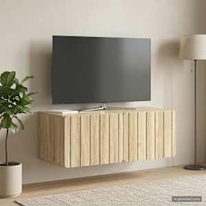 Nástěnná TV skříň 78,5 x 41 x 30 cm Dub sonoma Kompozitní dřevo - obrázek 1