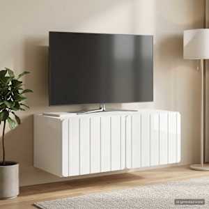 Nástěnná TV skříň 78,5 x 41 x 30 cm Bílá s vysokým leskem - obrázek 1