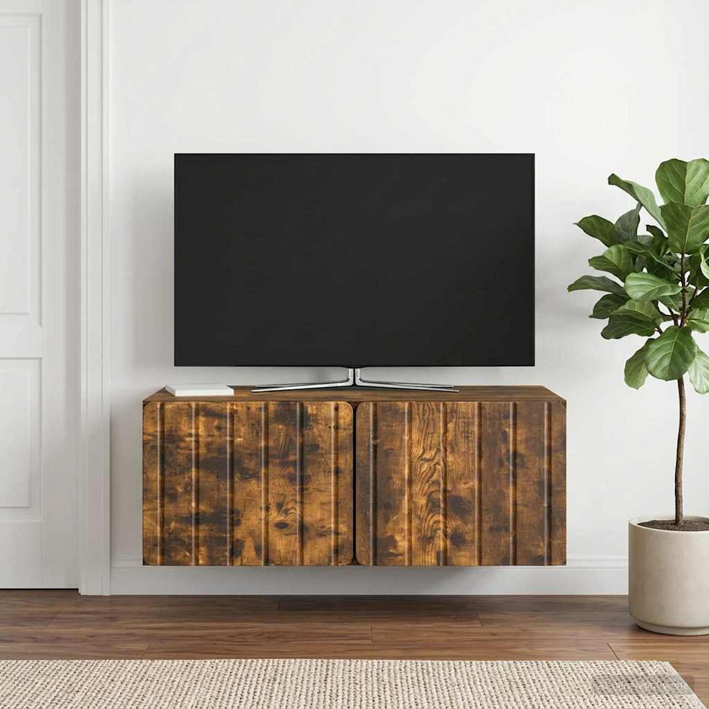 Seinälle asennettava TV-kaappi Savutammi 78,5 x 41 x 30 cm - Image 4