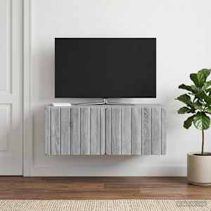 Nástěnná TV skříň 78,5 x 41 x 30 cm Šedý Sonoma - obrázek 4