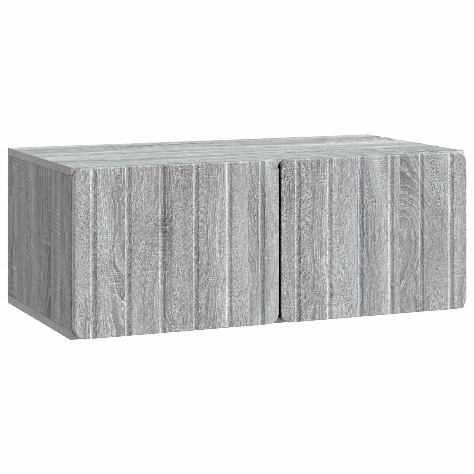 vidaXL Oglindă TV montată pe perete Sonoma gri 78,5 x 41 x 30 cm