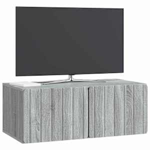 Nástěnná TV skříň 78,5 x 41 x 30 cm Šedý Sonoma - obrázek 3