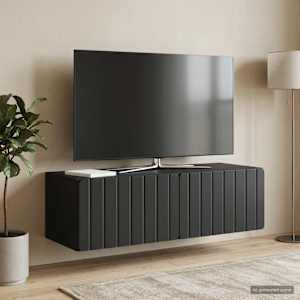 Nástěnná TV skříň 98 x 41 x 30 cm Černá Kompozitní dřevo - obrázek 1