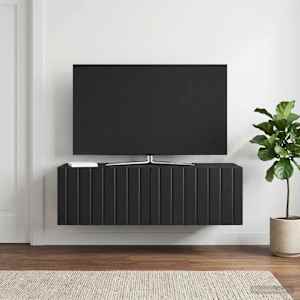 Nástěnná TV skříň 98 x 41 x 30 cm Černá Kompozitní dřevo - obrázek 4