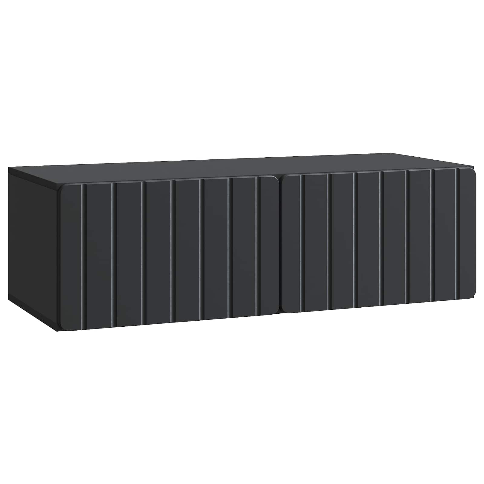 vidaXL Oglindă TV montată pe perete Pe perete Negru 98 x 41 x 30 cm
