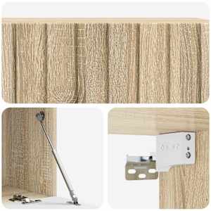 Nástěnná TV skříň 98 x 41 x 30 cm Dub sonoma Kompozitní dřevo - obrázek 9