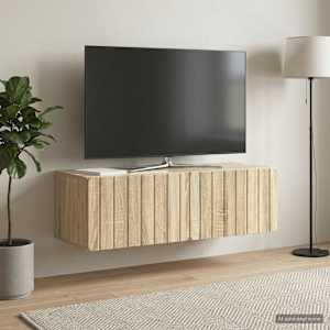 Nástěnná TV skříň 98 x 41 x 30 cm Dub sonoma Kompozitní dřevo - obrázek 1