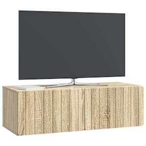 Nástěnná TV skříň 98 x 41 x 30 cm Dub sonoma Kompozitní dřevo - obrázek 3