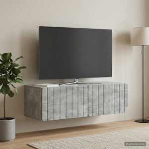 Nástěnná TV skříň 98 x 41 x 30 cm Betonově šedá - obrázek 1