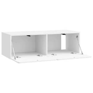 Nástěnná TV skříň 98 x 41 x 30 cm Bílá s vysokým leskem - obrázek 5