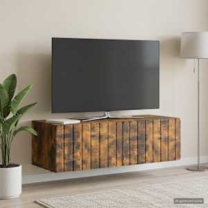 Nástěnná TV skříň 98 x 41 x 30 cm Kouřový dub Kompozitní dřevo - obrázek 1