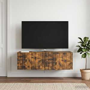 Nástěnná TV skříň 98 x 41 x 30 cm Kouřový dub Kompozitní dřevo - obrázek 4